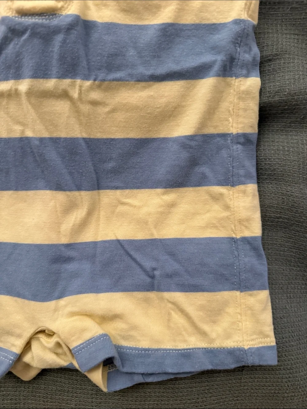 Ralph Lauren Blue & Yellow Striped Polo Romper